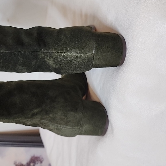 NEW Colin Stuart Victoria Secret Green Lace Up Moto Combat Boots Bohemian Army - Picture 7 of 14